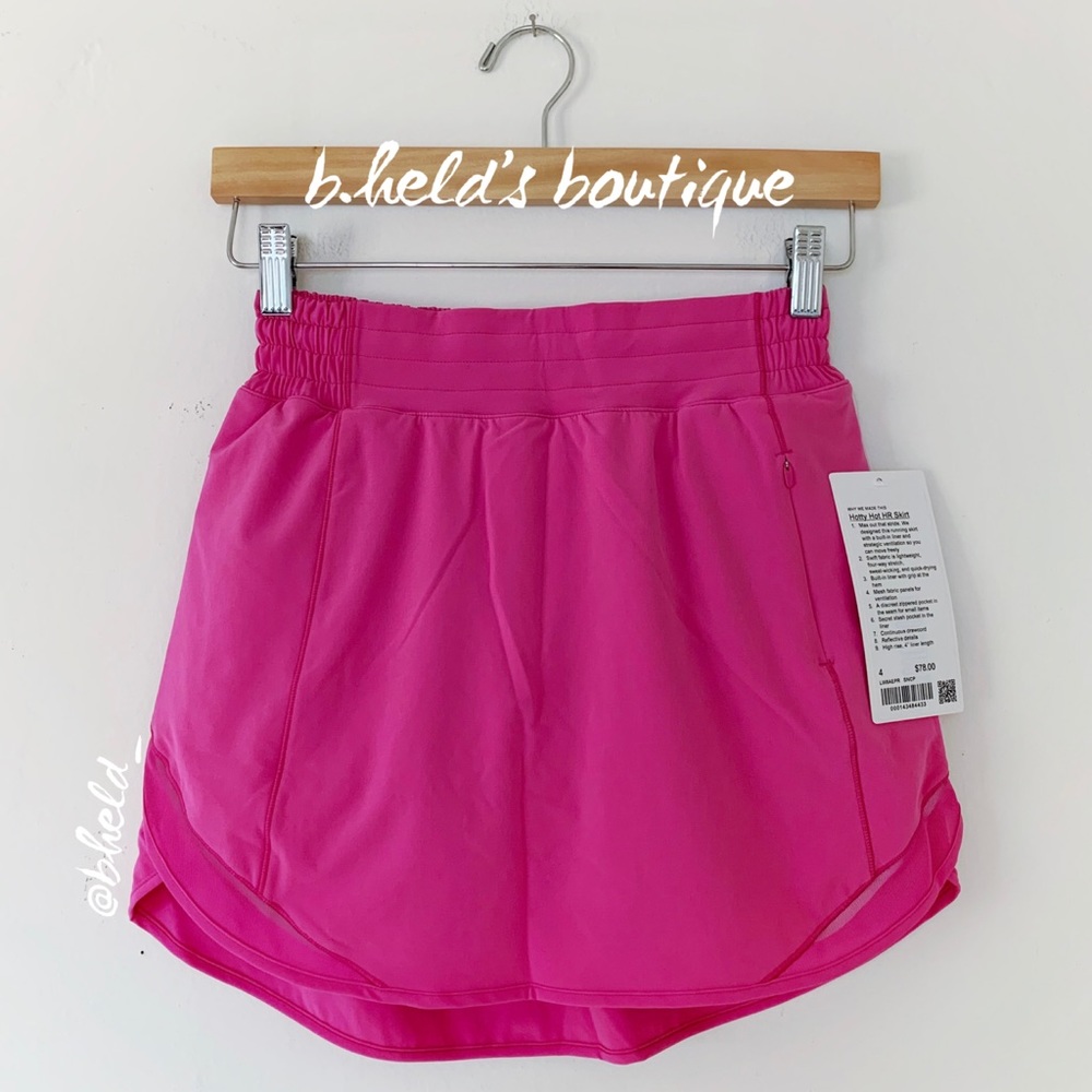 lululemon Hotty Hot High-Rise Skirt in Sonic Pink Size 4 Brand New NWT - Picture 3 of 14